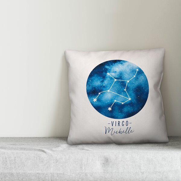 zodiac sign astrological constellation personalized throw pillow